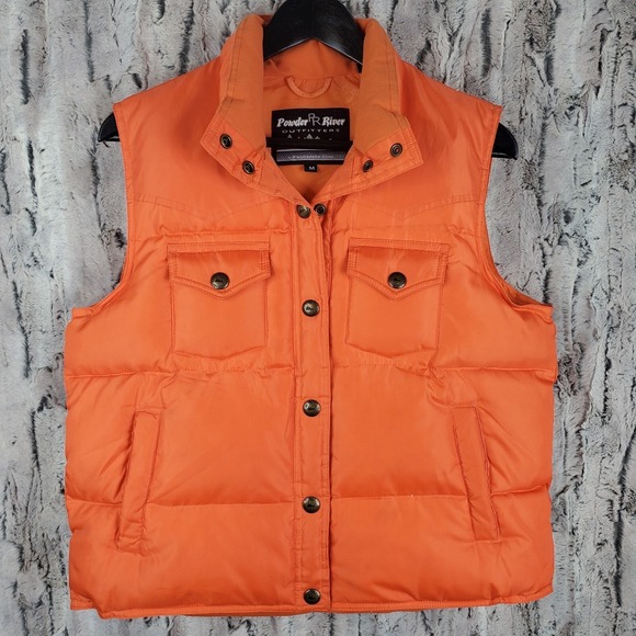 Jackets & Blazers - Powder River Outfitters Panhandle Slim DOWN Puffer Vest Sz M Med Hunter Orange